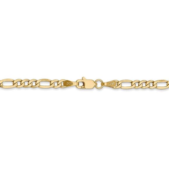 3.5mm, 14k Yellow Gold, Hollow Figaro Chain Necklace, 26 Inch - Picture 3 of 7